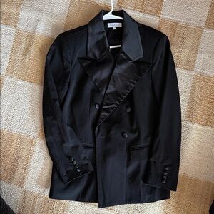 NWOT, We Wore What Black Tuxedo Double-Breasted Blazer
